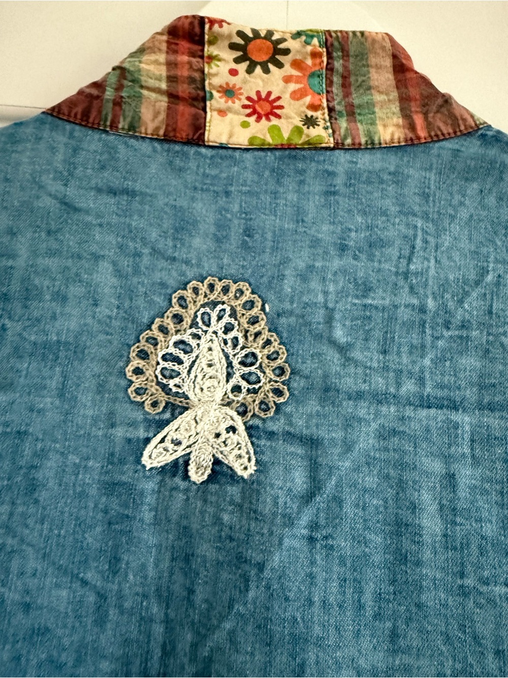 Young Threads Patchwork Embroidered Boho Kimono NWT M - Picture 10 of 12
